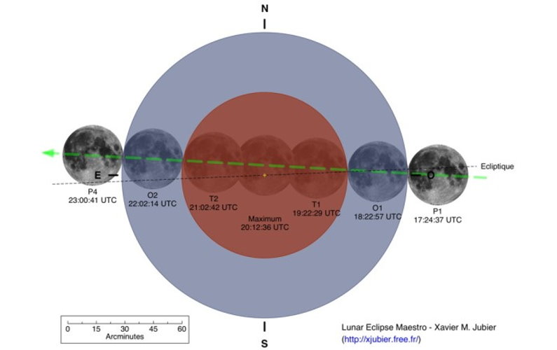 Eclipse totale de Lune le 15 juin 2011