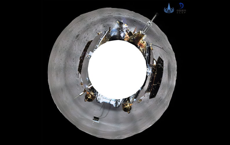 Chang'e-4 réalise un panoramique de la face cachée de la Lune
