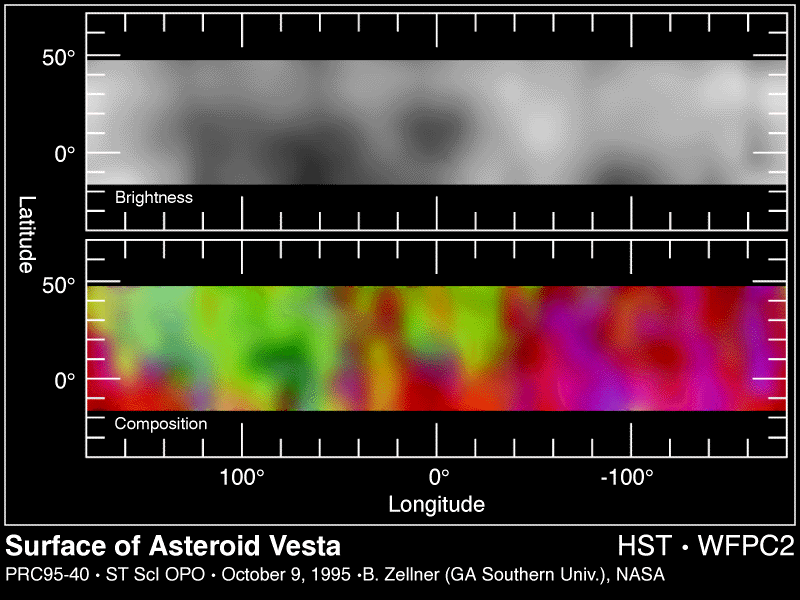 Cartographie de (4) Vesta
