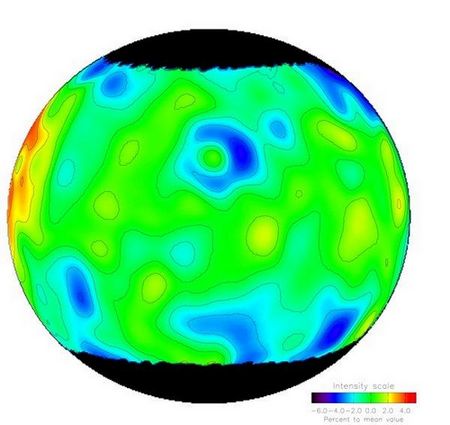 Carte infrarouge de Cérès