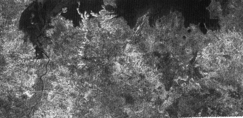 Image radar du 09/10/2006 couvrant une surface de 310 x 100 km